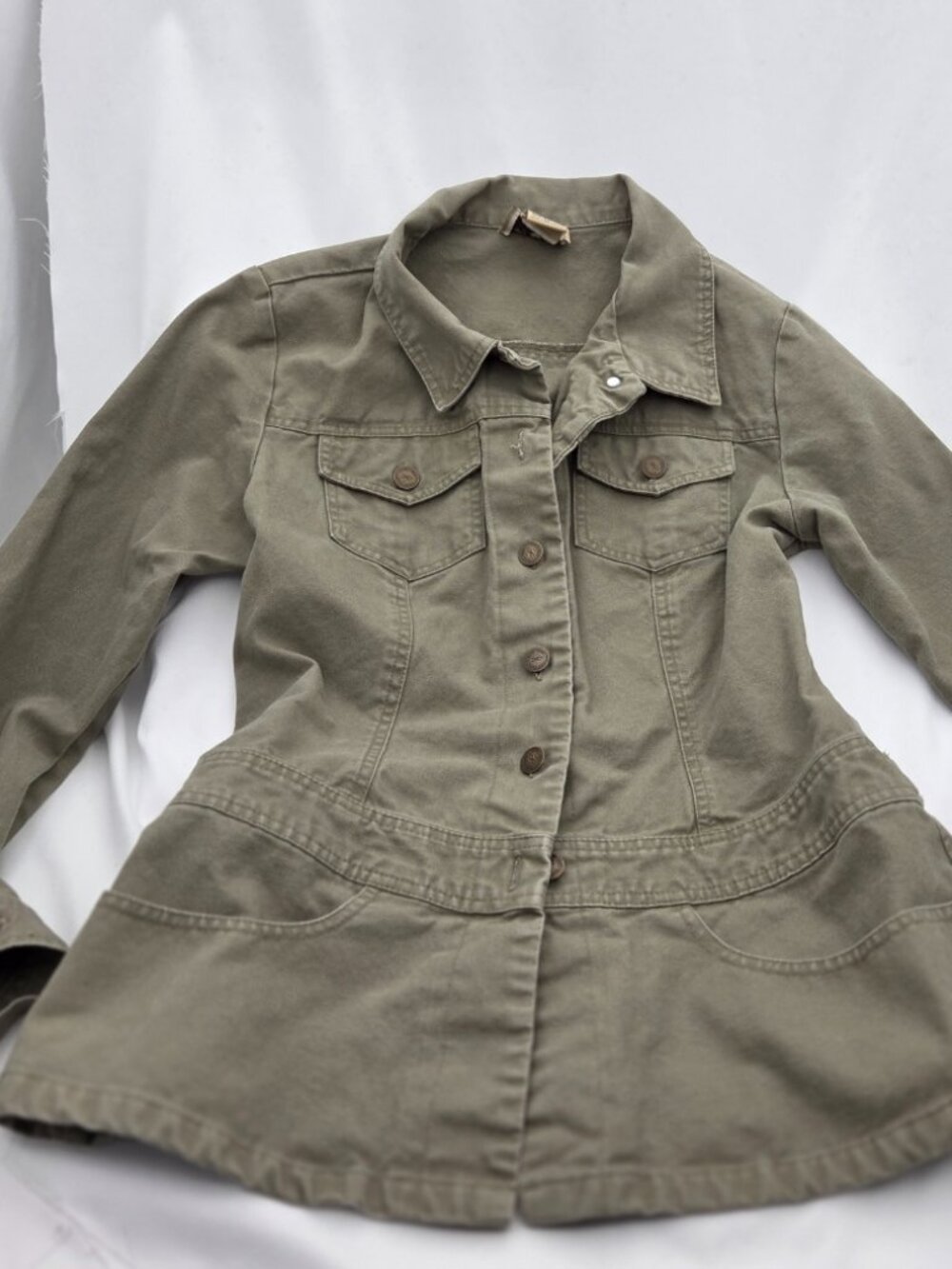 Doki-Geki Utility Field Jacket with Peplum Waist M